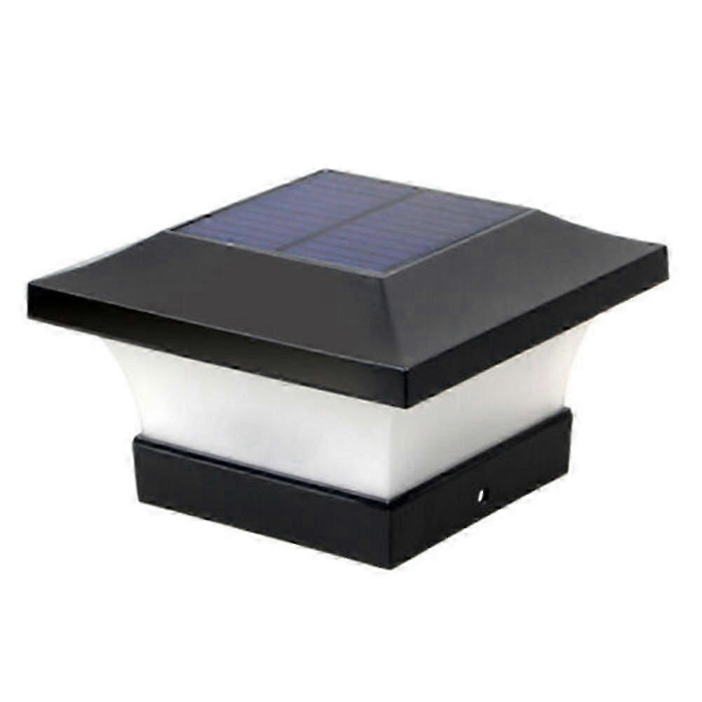 Solar Waterproof Led Post Cap Lights Outdoor Column Headlight Pillar Fence Lamp
