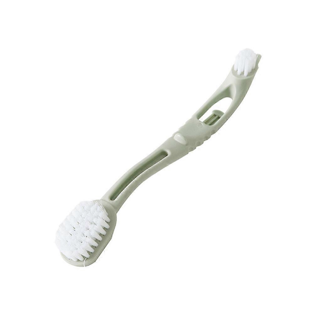 Creative Double Ends Household Brush Multi-Use Shoes Window Wall Tile Cleaning Tool(Green)