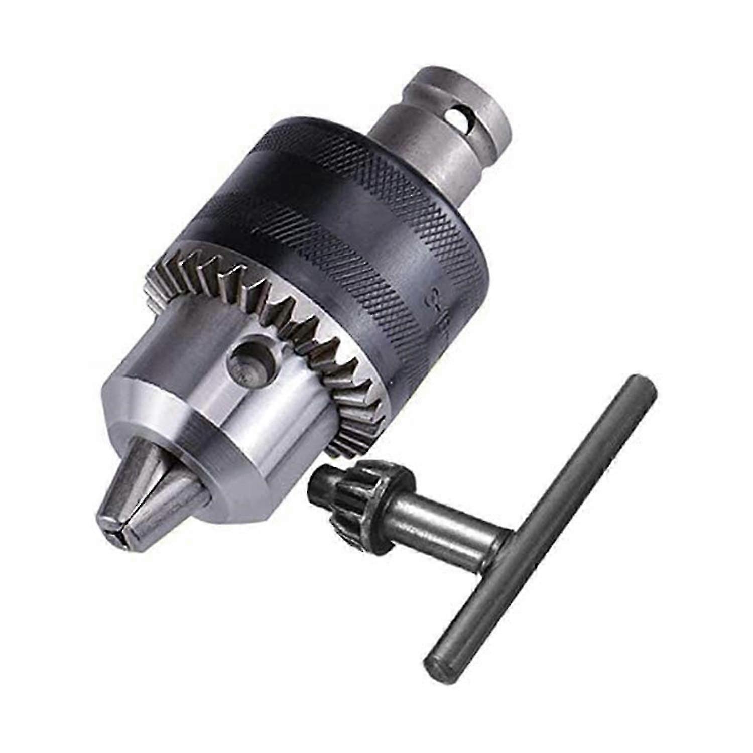 1.5-13mm Capacity Drill Chuck with Wrench for Air Impact Wrench Converter Conversion Tool - 1/2" Square Female Adapter - 1/2-20UNF Mount,SEMAket