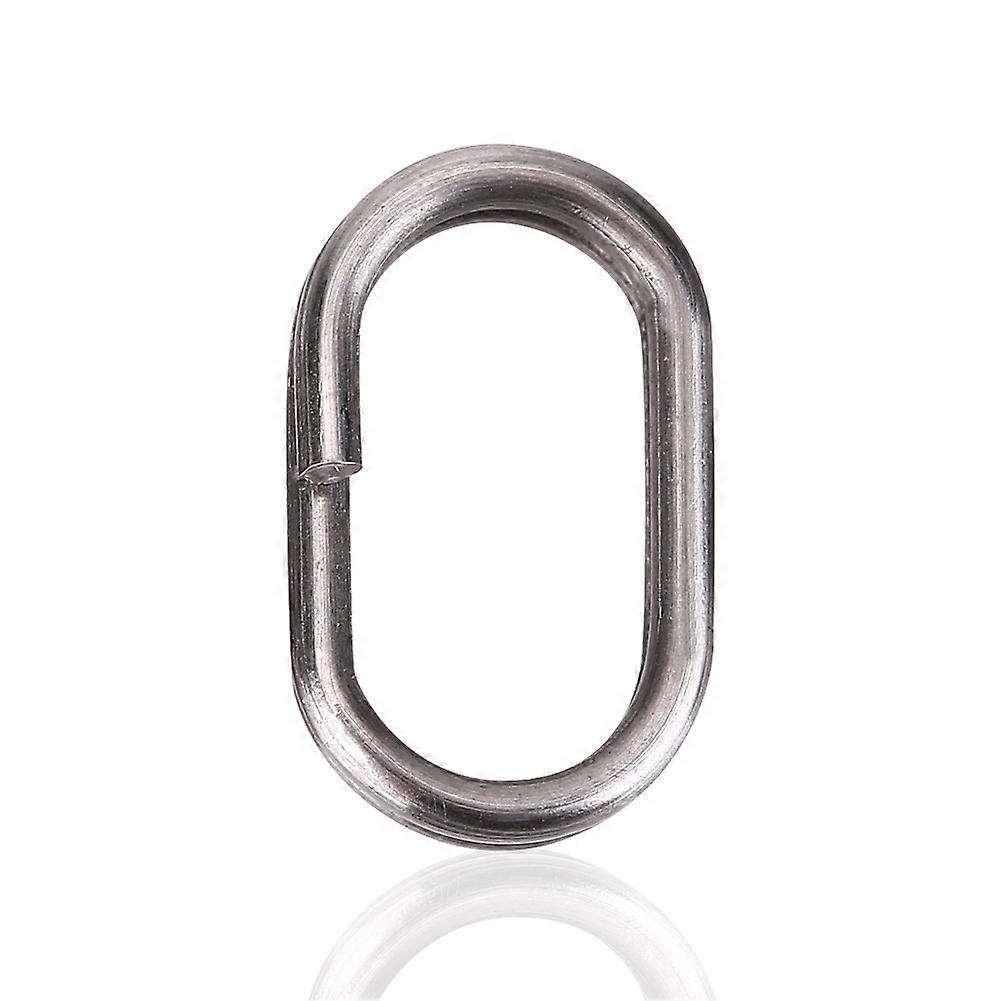 100Pcs περιστρεφόμενος αιφνιδιασμός δαχτυλιδιών αλιείας, συνδετήρας εργαλείων αλιείας, οβάλ σπλιτ δαχτυλιδιών ανοξείδωτου περιστρεφόμενος αιωρούμενος για την αλιεία κυπρίνων (9 * 15mm)