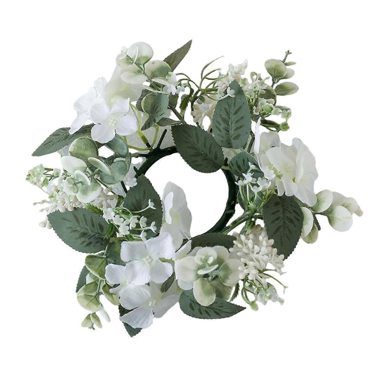 Wedding Candlestick Wreath Artificial Flower Plants White
