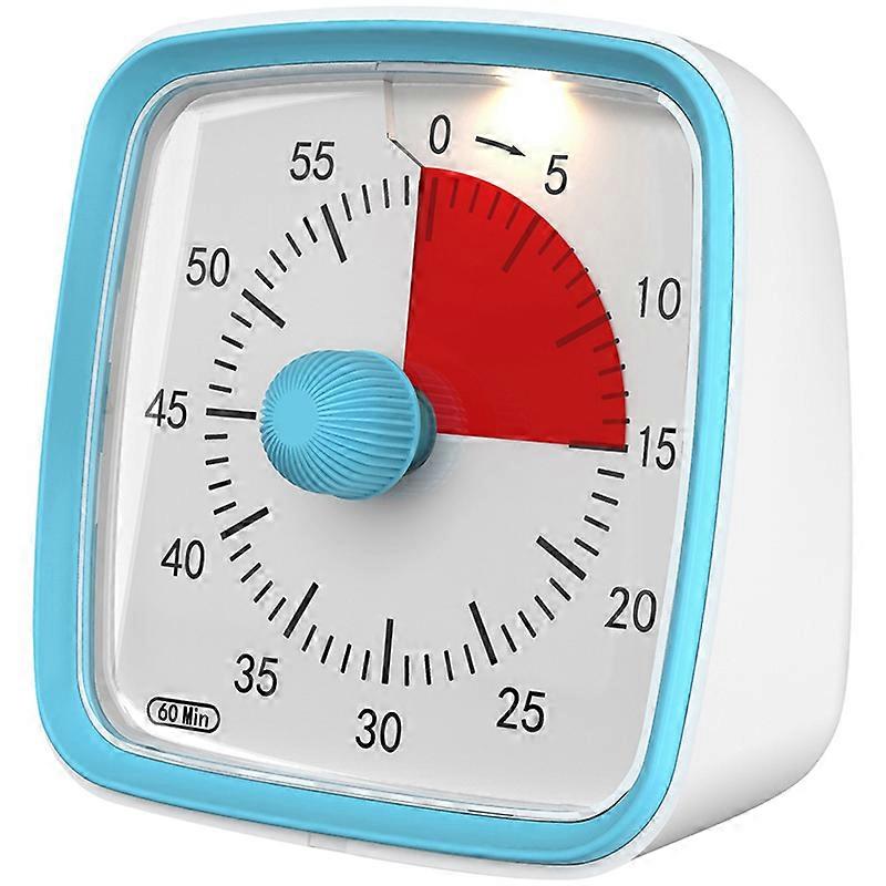 Visual Timer with Night Light, 60 Minutes Countdown Timer for Kids and Adults, Time Management Tool 