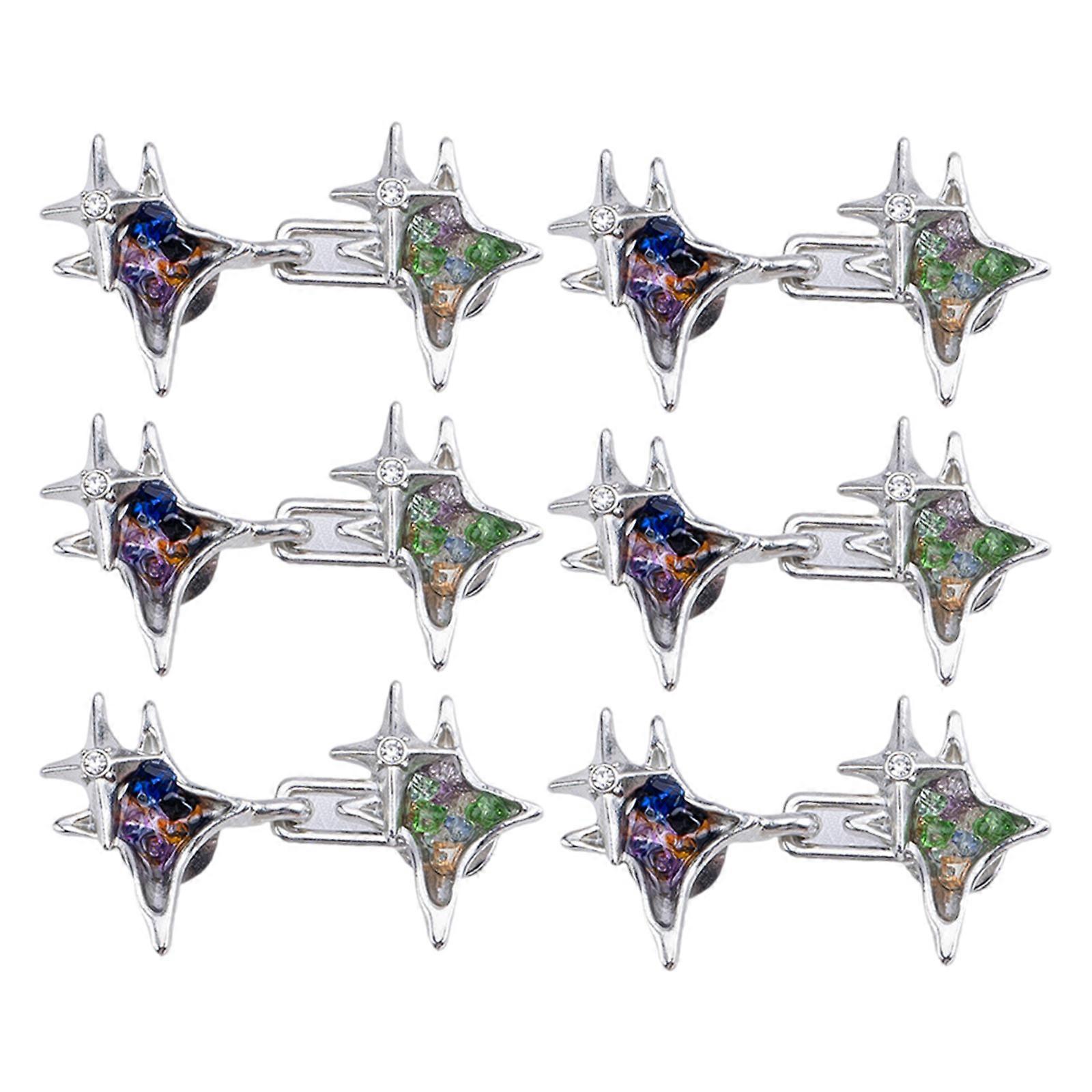 Crystal Crossed Star Waist Tighten Pins Nonrust Plating Easy To Install Adjustable Clip For Loose Pants Waist Adjusters silver
