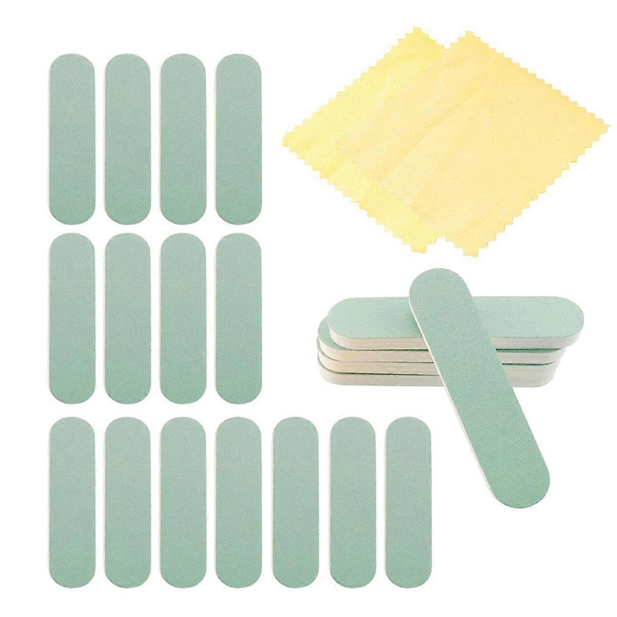 20PCS 3.54inch Rectangle Plastic Silver Polishing Stick Cleaning