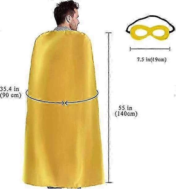 大人のスーパーヒーローのケープとマスク - ハロウィーンのコスチューム 大人のケープスーパーヒーローパーティーケープ