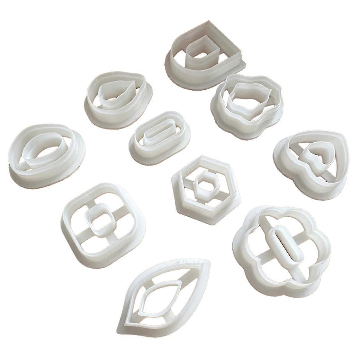 10 Pcs Boho Polymer Clay Cutters,Geometric Clay Tools
