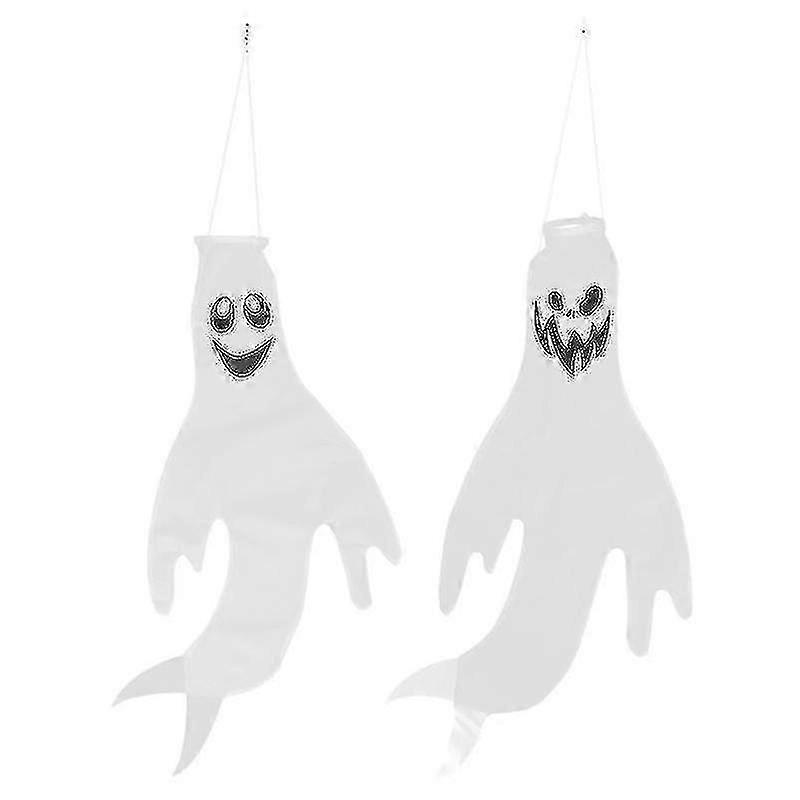 2pcs Halloween Windsock Flag For Halloween Decorations