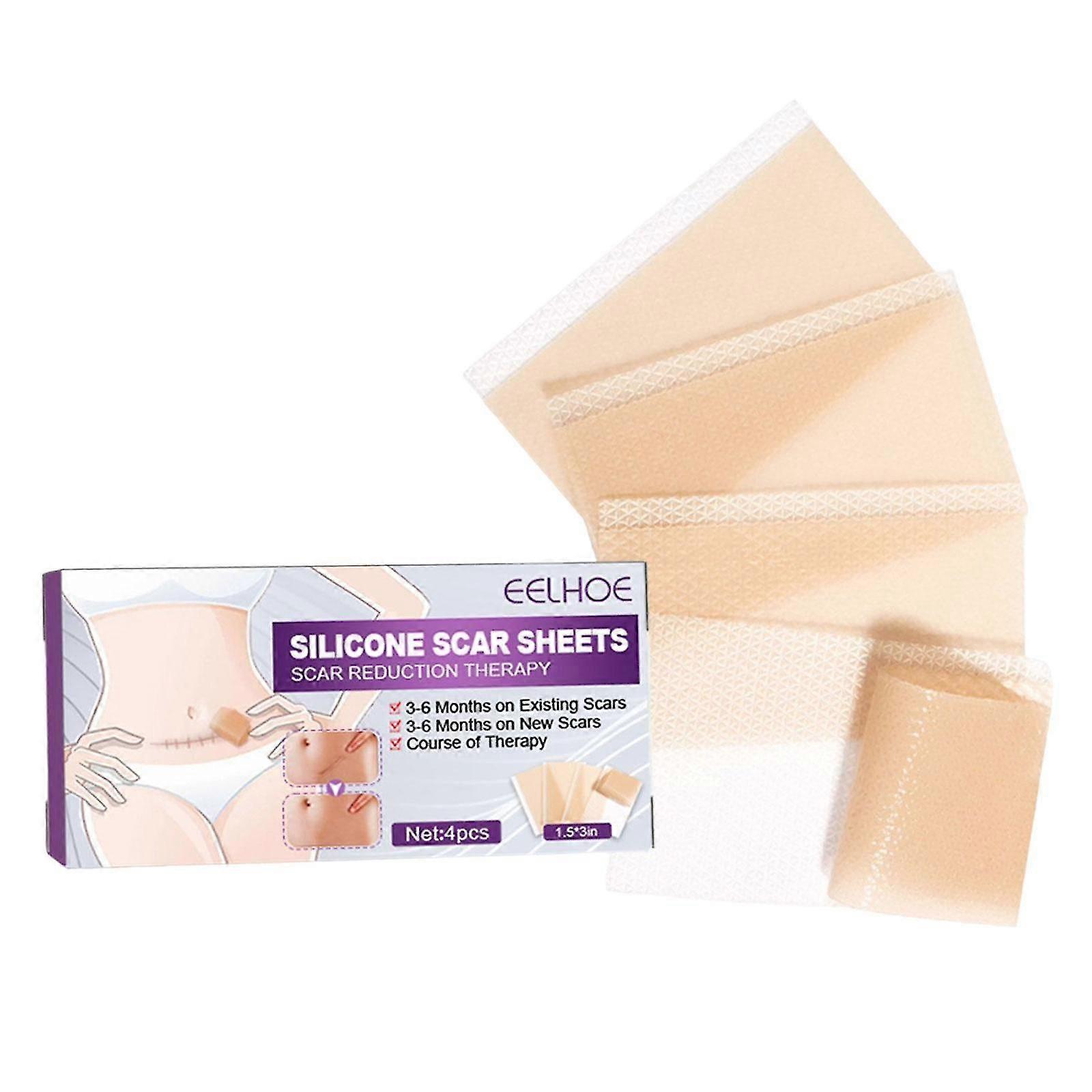 Silicone Sheets Professional Washable for New and Old Scars Injury 4cmx7.5cm