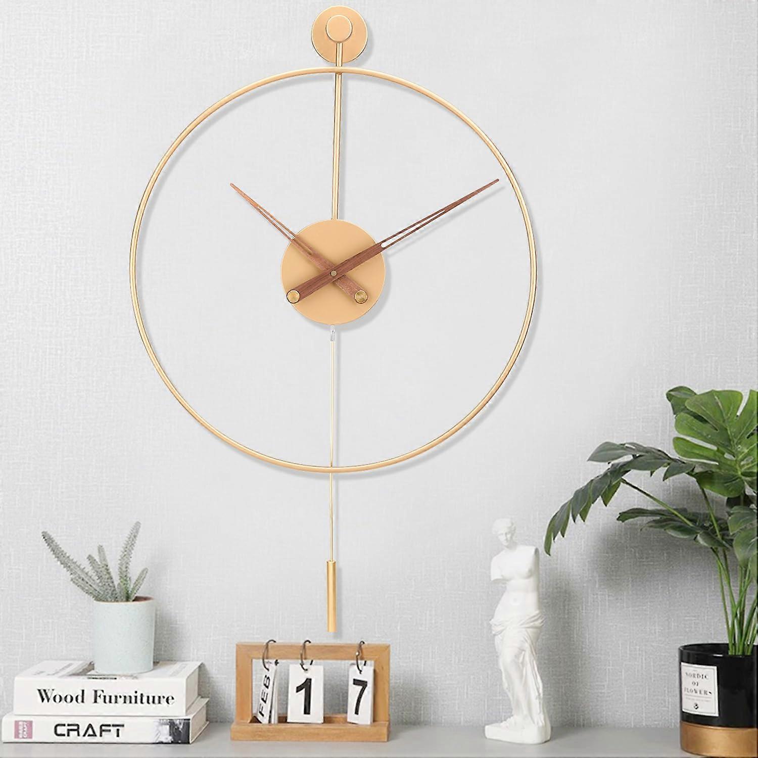 Decorative Elegant Modern Non-Walking Mute Wall Clock for Living Room