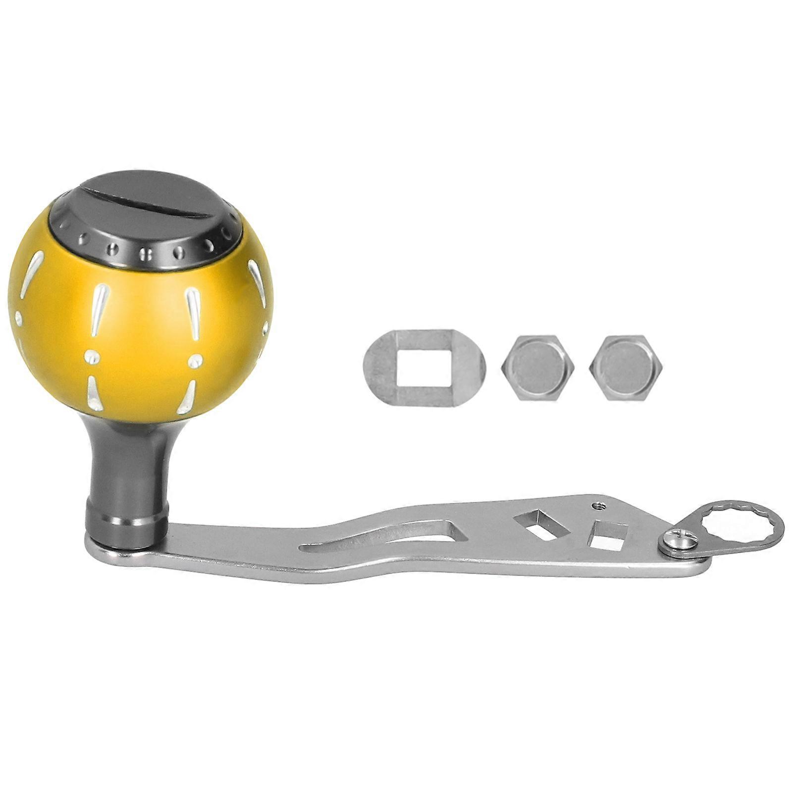 Ball Shape Single Rocker Lowprofile Reel Fishing Reels Conversion Handle Accessory(d'or )