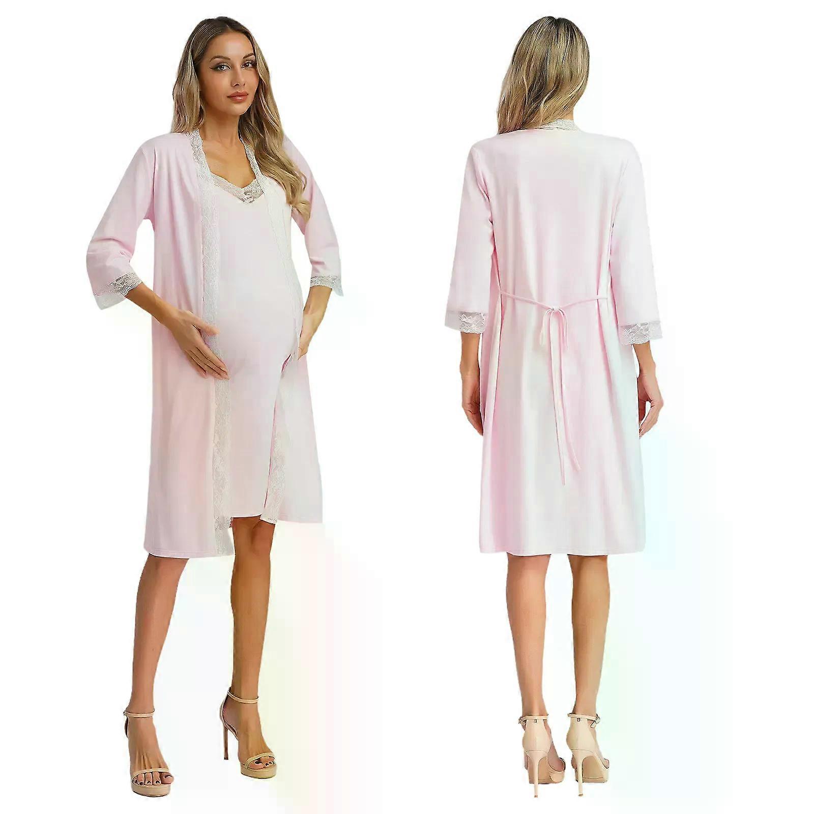 ثوب الرضاعة الأمومة مجموعة رداء عارضة قابلة للتعديل السباغيتي حزام اللباس النساء الحوامل الرضاعة الطبيعية ثوب النوم رداء الحمام