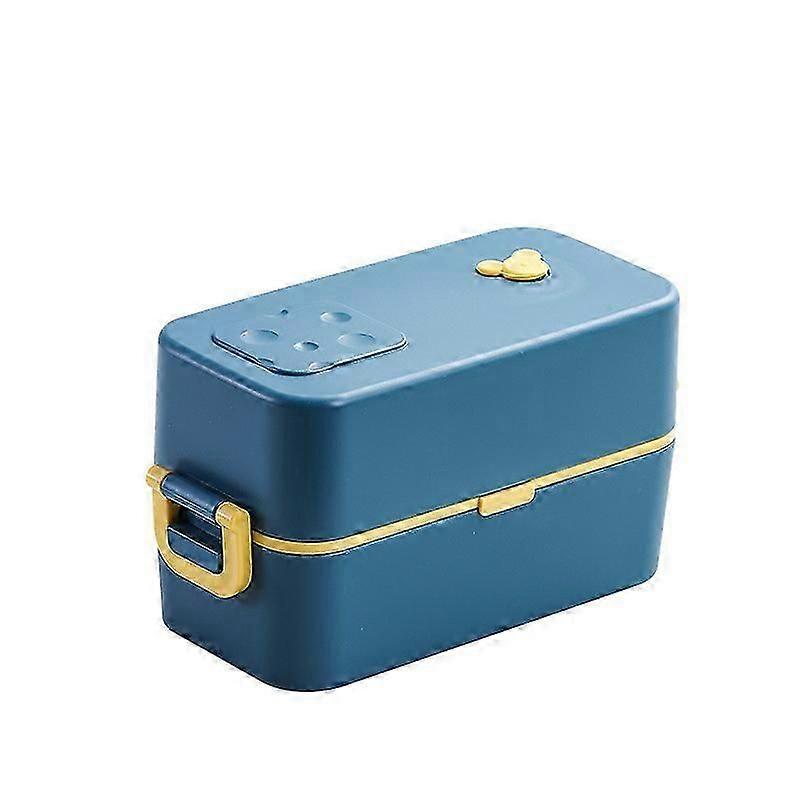 Lunch Boxes 2-layer 3 Compartment Cutlery Set Bento Boxes