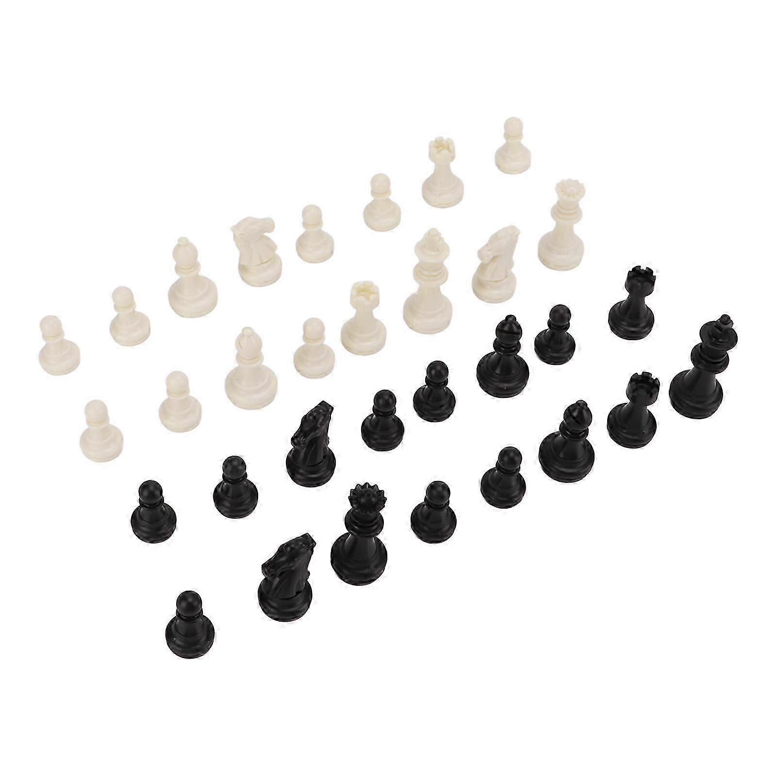 Mini Chessmen Figurines 49mm High King Set for Party Entertainment Chess Pieces Only PS Plastic Replacement No Chessboard Included