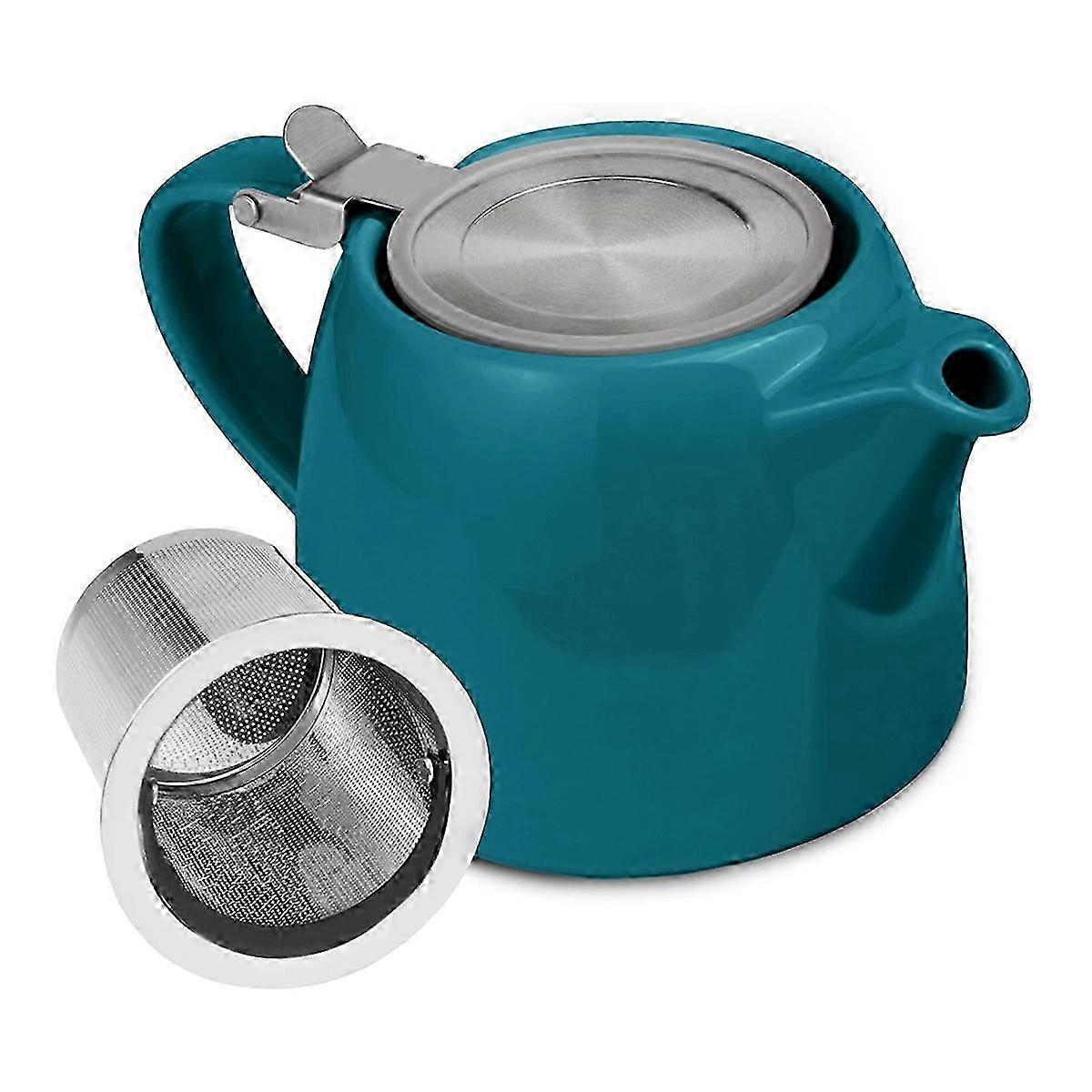 Ceramic Tea Pot Featuring an Infuser for Loose Leaf Tea Brewing