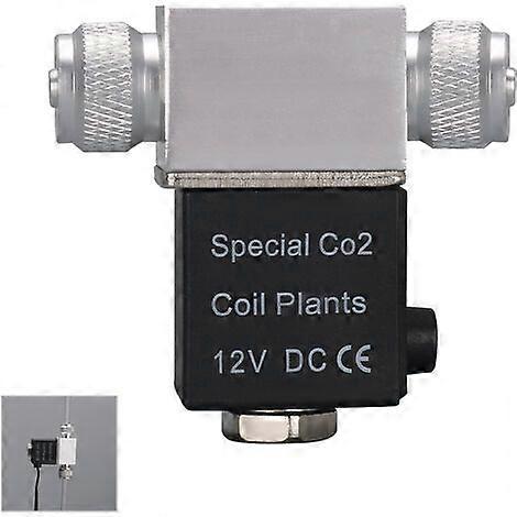 solenoid valve for aquarium CO2 system regulator DC 12V output Connect 4*6mm tube or bubble counter Double head noiseless Low temperature version, mod