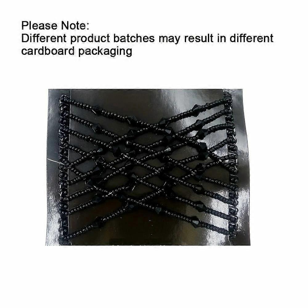 1pc Magic Hair Comb - Double Layer Clip, Versatile Styling Comb, Elastic Design, Fashionable Marble & Crystal Bead Accessory