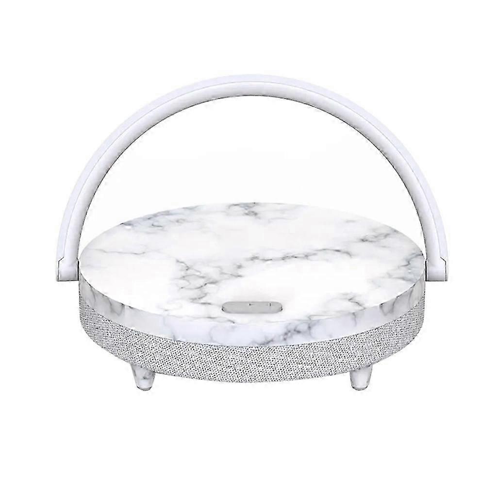 Marbling Multifunction Bluetooth-compatible Speaker Bedside Lamp Wireless Charging Dock