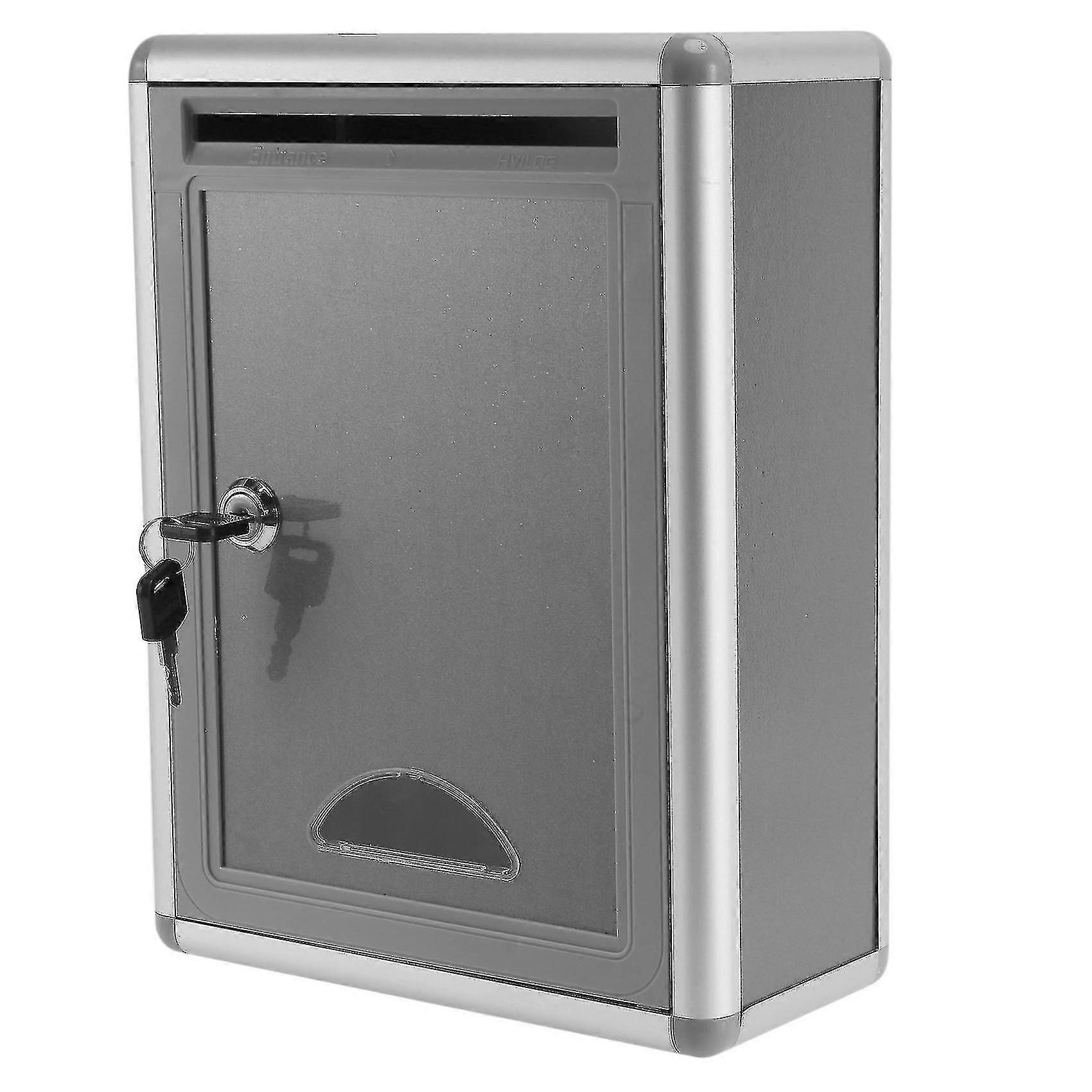 Vintage Aluminum Alloy Lockable Secure Mail Letter Post Box Mailbox Post Box For Home Garden Orname