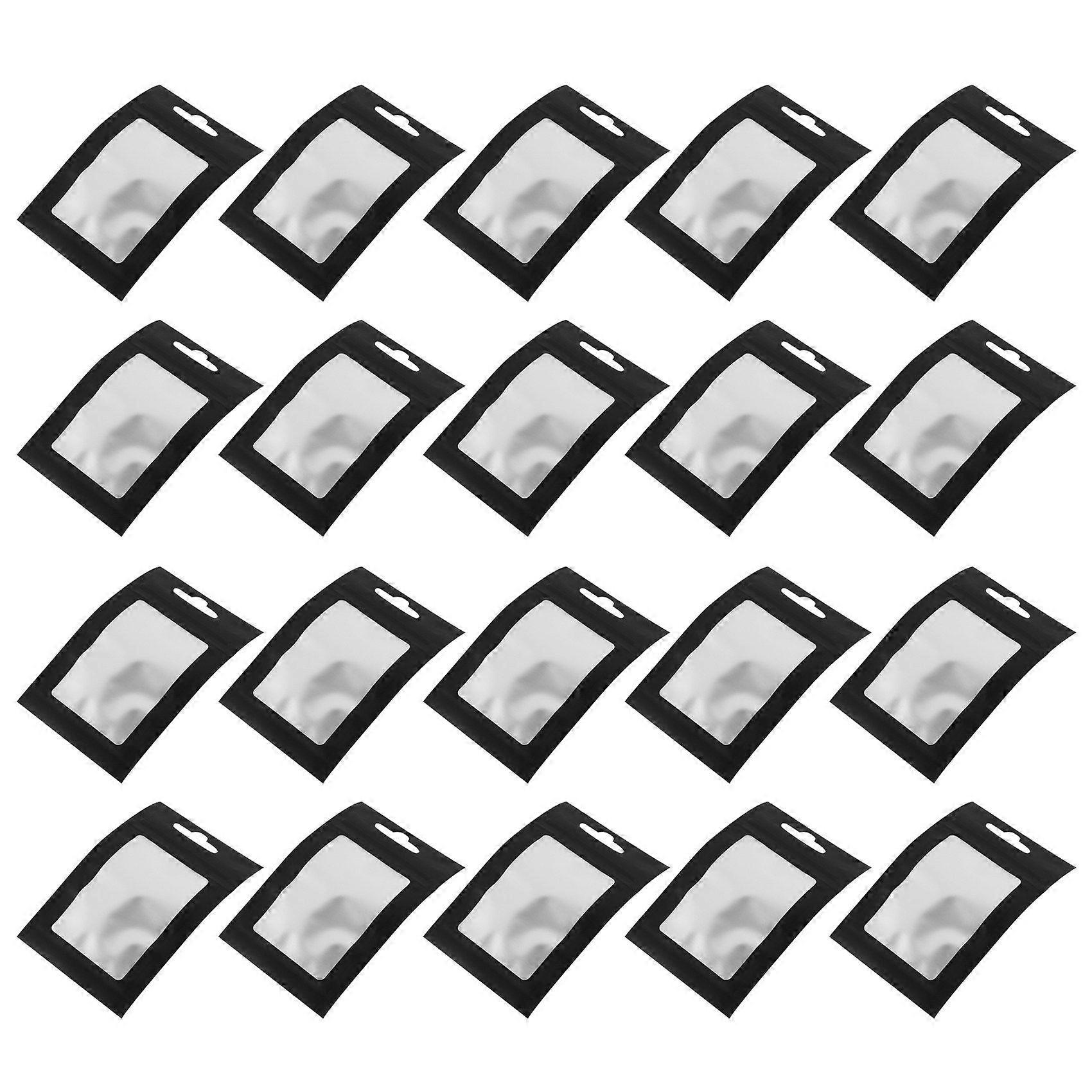 200 Pieces Resealable Food Storage Bags with Clear Window Coffee Beans Packaging Pouch for Food Self Sealing Storage Supplies (Black, 2.4 x 4 Inch)