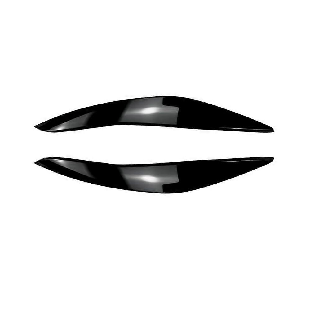 2Pcs Headlights Eyebrows For BMW 5 Series F10 F11 2011-2014 Piano Black Front Headlight Eyebrow Trim