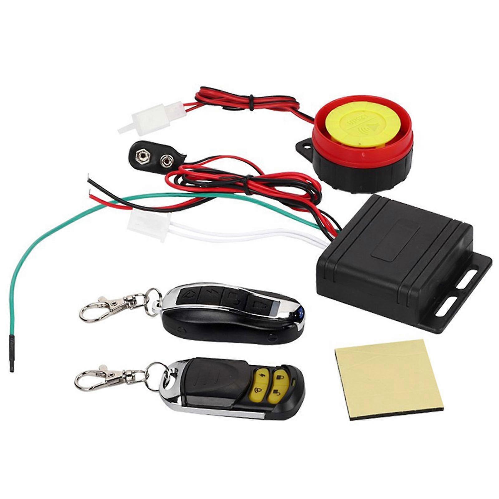 Motorcycle Anti-Theft Alarm System - 12V Alarm with Remote Control for Security