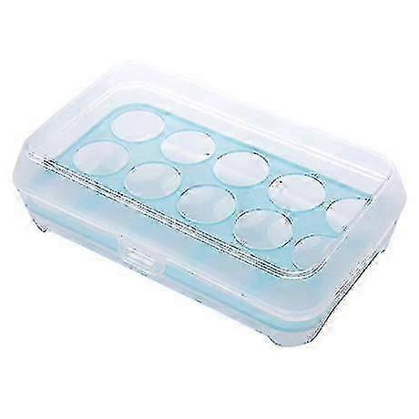 Compact 15-Section Egg Holder – Lightweight and Portable for Refrigerator Storage