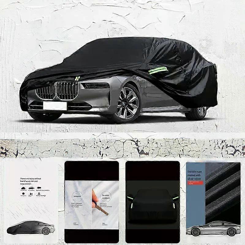 Για-BMW-i7-Κάλυμμα αυτοκινήτου-Εξωτερικό-Κάλυμμα-Αυτοκίνητο-Μαύρο-Εξωτερική-Προστασία-Πλήρης-Αυτοκίνητο-Καλύμματα-Αδιάβροχο-Σκίαστρο