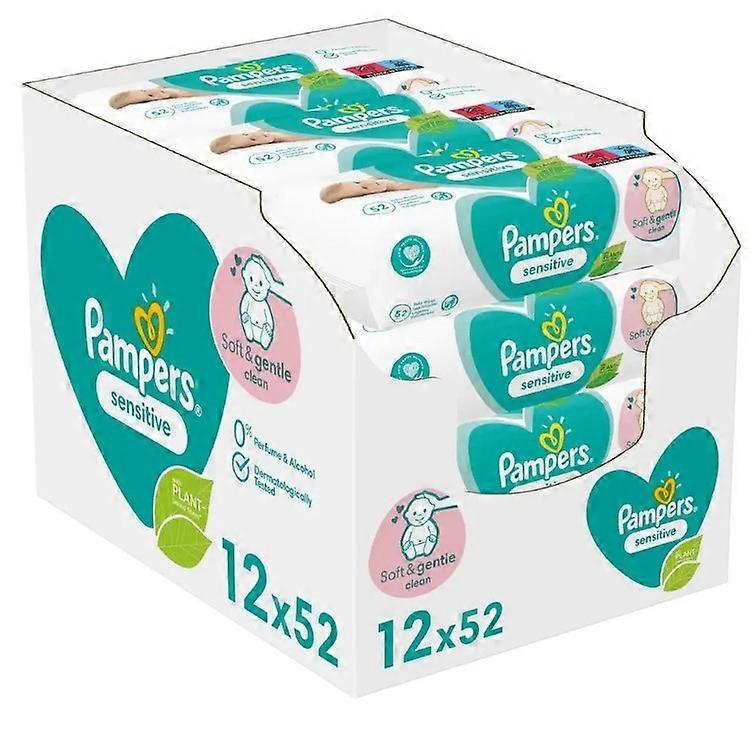 Pampers Sensitive Lingettes humides 12 x 52 pcs.