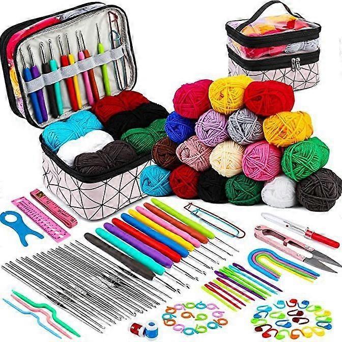 105 Pcs Crochet Hooks Set for Beginners, Complete Crochet Kit