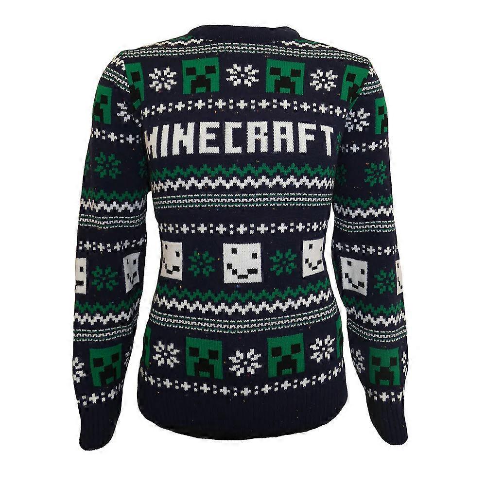 Minecraft Unisex Erwachsene gemusterter gestrickter Weihnachtspullover