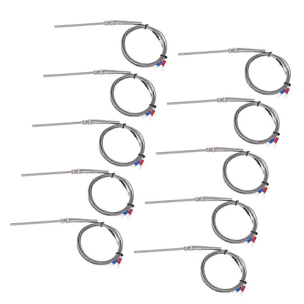 10Pcs 100mm Type Temperature Controller Thermocouple °C - Probe 2M