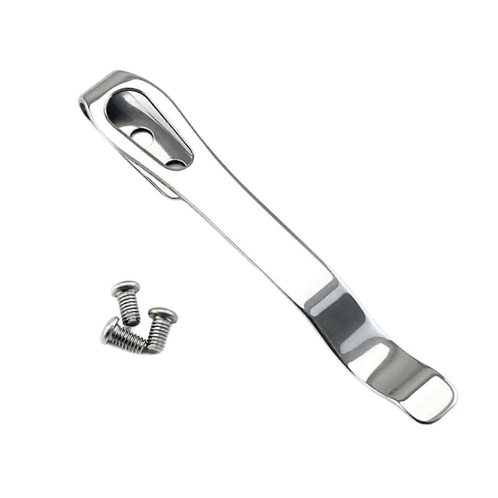 Durability &Universal Cutter Pocket Clip Replacement Hardware Back Clamp for DIY Tool Restoration and Modifications  White