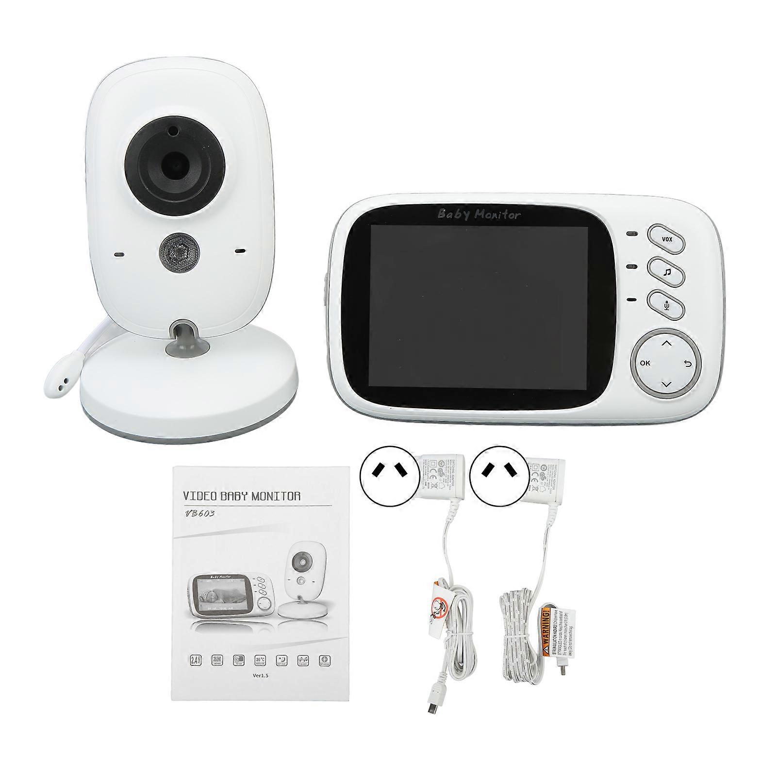 3.2in Wireless WiFi Baby Monitor Two Way Talk Night Vision Temperature Monitoring Built in Lullabies
