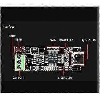CANable Controller V2.0 Pro CANbus Transceiver USB to Protocol Analyzer Adapter CAN2.0 Serial