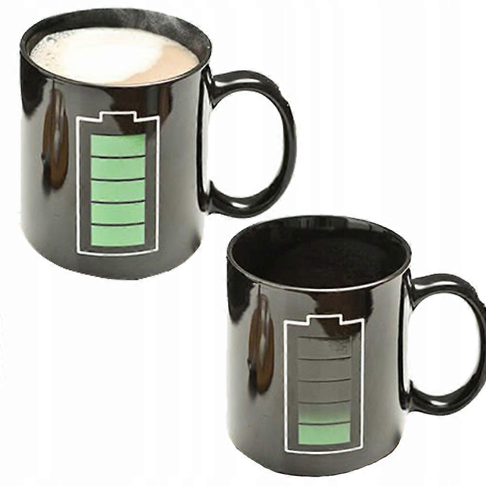 Magic Mug Battery Coffee Large Gift Black
