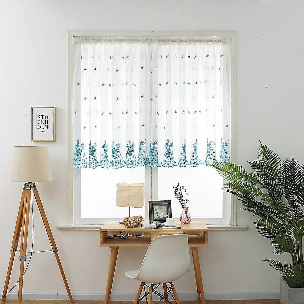 Leaves Sheer Curtain Tulle Window Treatment Voile Drape Valance 1 Panel Fabric