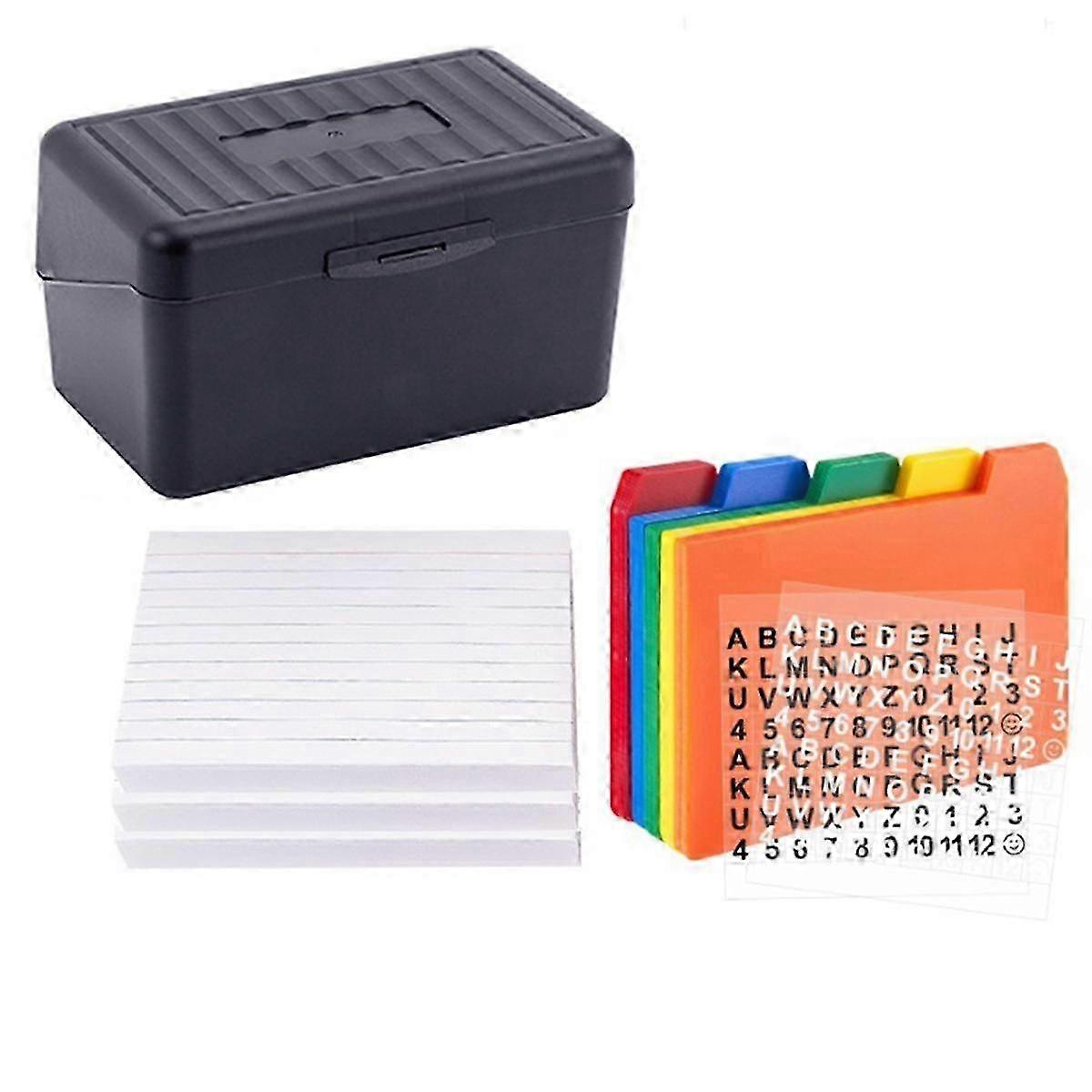 Index Card Holder with Dividers and Ruled Index Cards, 30 Index Card Dividers 300 Ruled Index Cards
