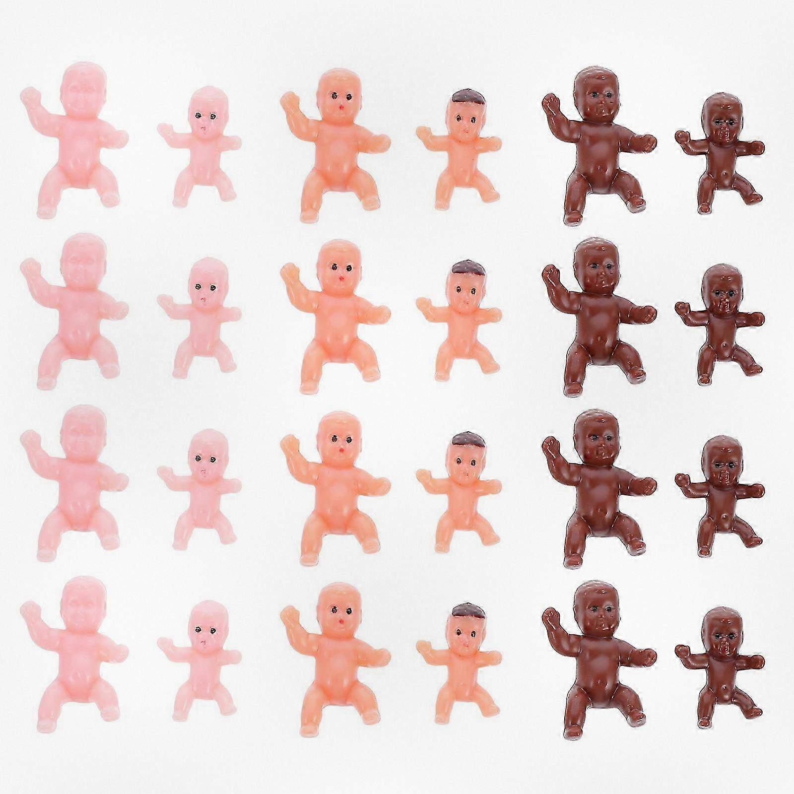 60pcs Mini Plastic Babies for My Water Broke Baby Shower Game Party Souvenir Keepsake for Celebration
