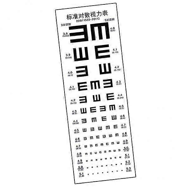 2-4pack PVC Standardized Eye Chart Visual Testing Chart for School Home