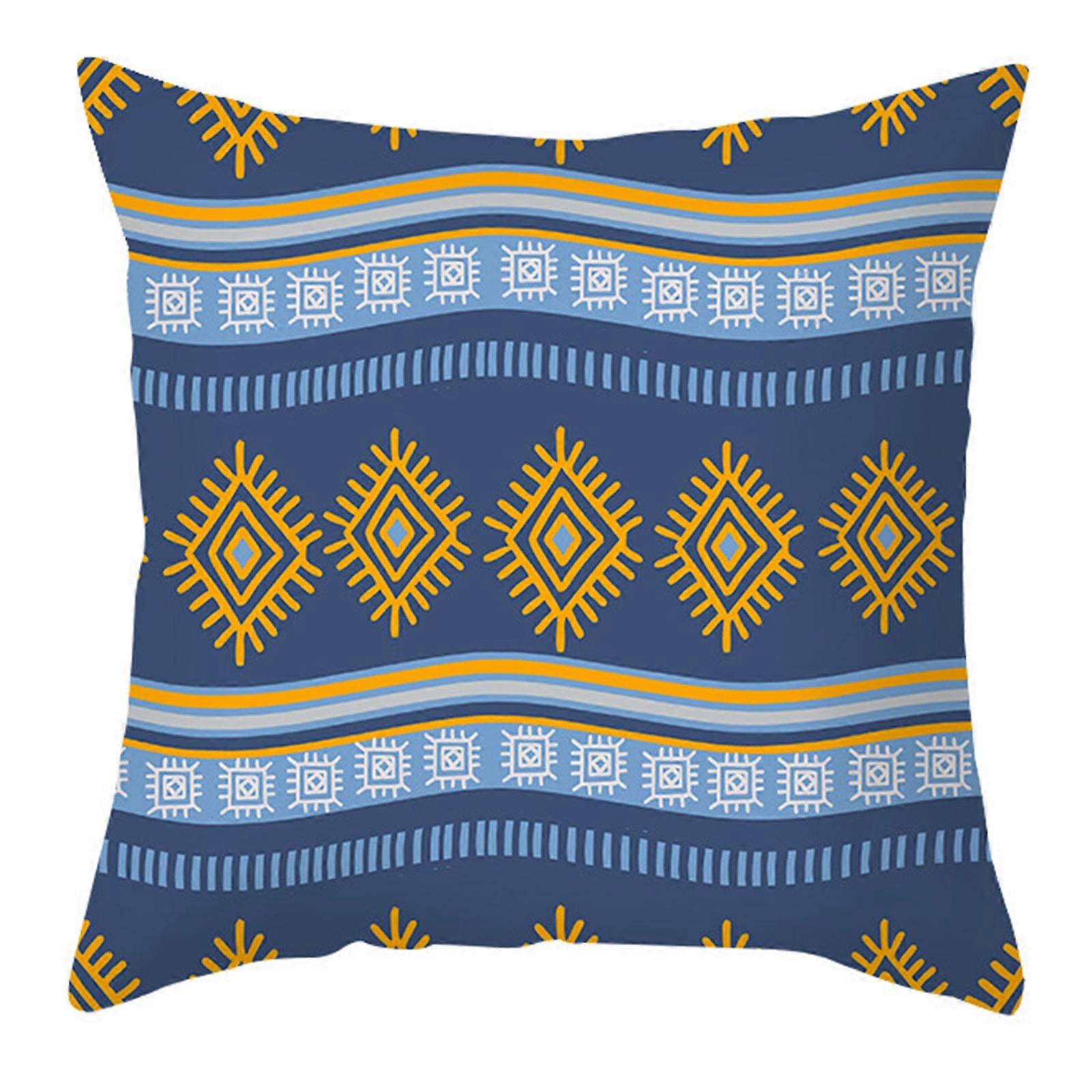 Nordic Bohemian Colorful Geometric Stripes Pillow for Case Polyester Cushion Cov I