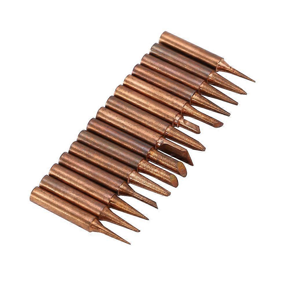 High quality 15pcs pure copper lead-free soldering iron tip set (model see