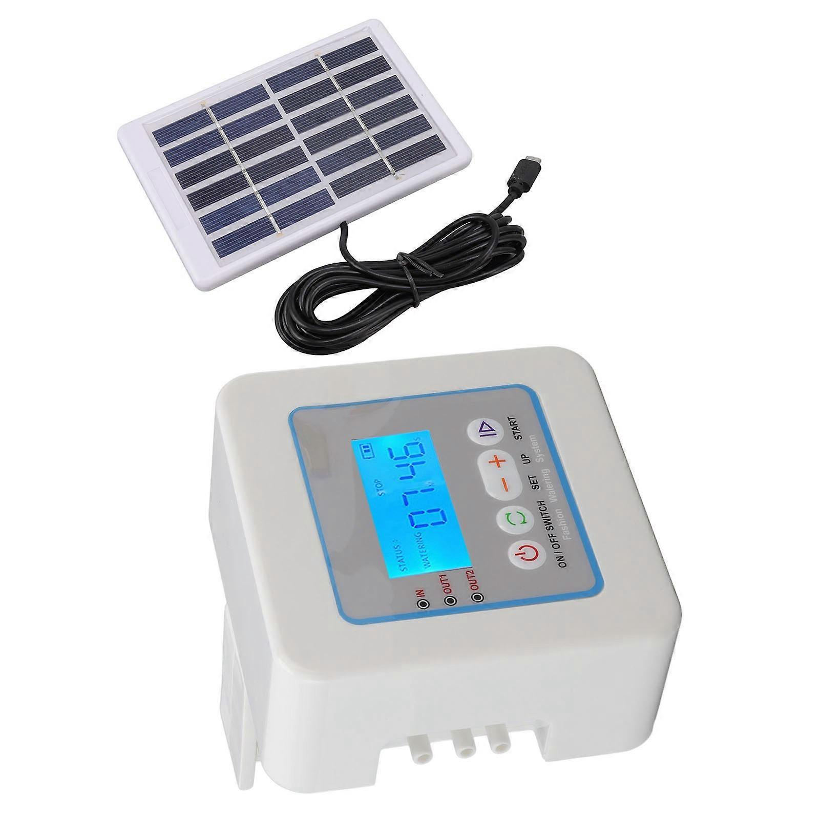 Riego por goteo automatizado, Kit de riego para ahorro de agua, Riego de jardín con energía solar con múltiples funciones, Sistema de riego programable para