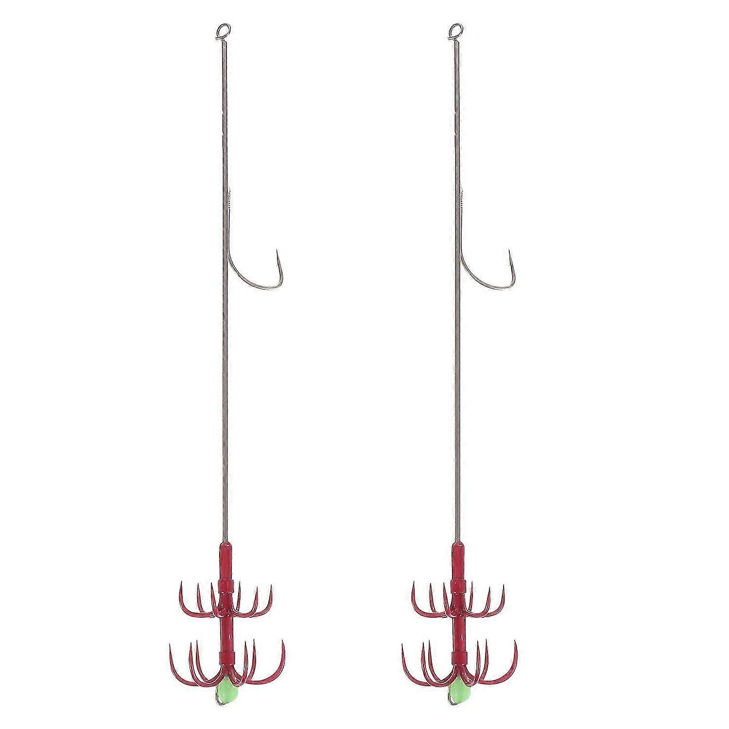 2Pcs Double-Layer Fish Hook Outdoor Fishhooks Sea Fishing Hooks Fishing Gears