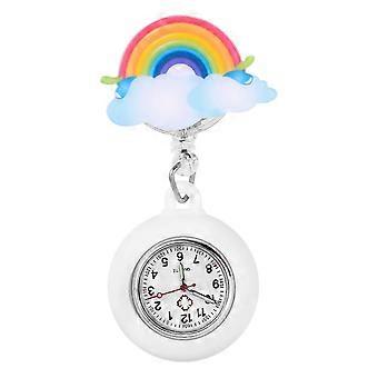 Hemobllo Nurse Watch Retractable Clip-on Pocket Watch Lovely Night Glowing Watch for Doctor Nurse