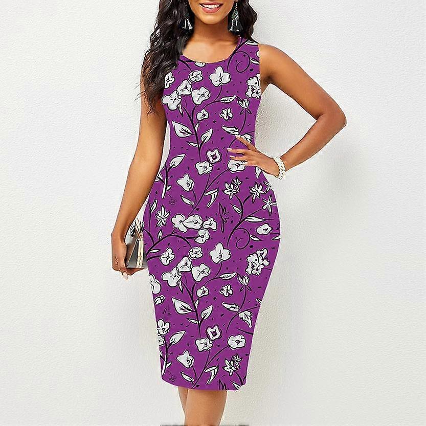 Women's Dress Sling Summer Morning Glory Print Dresses Tight Sleeveless  Slim Fit Sexy Fashion Top Clothing | Fruugo IT