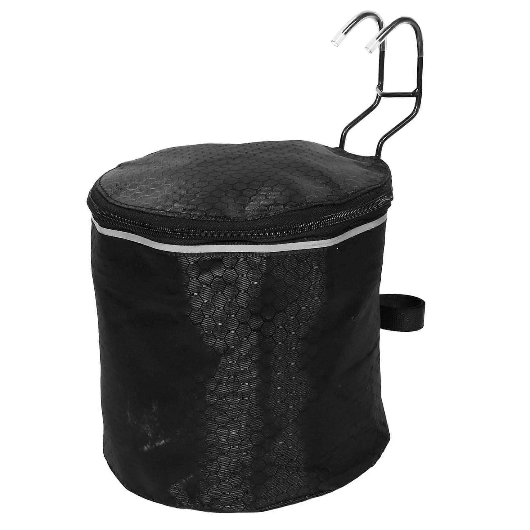 Bicycle Basket Storage Container Front Basket For Electric Bicycles Iron Black Compatible With E Bikes