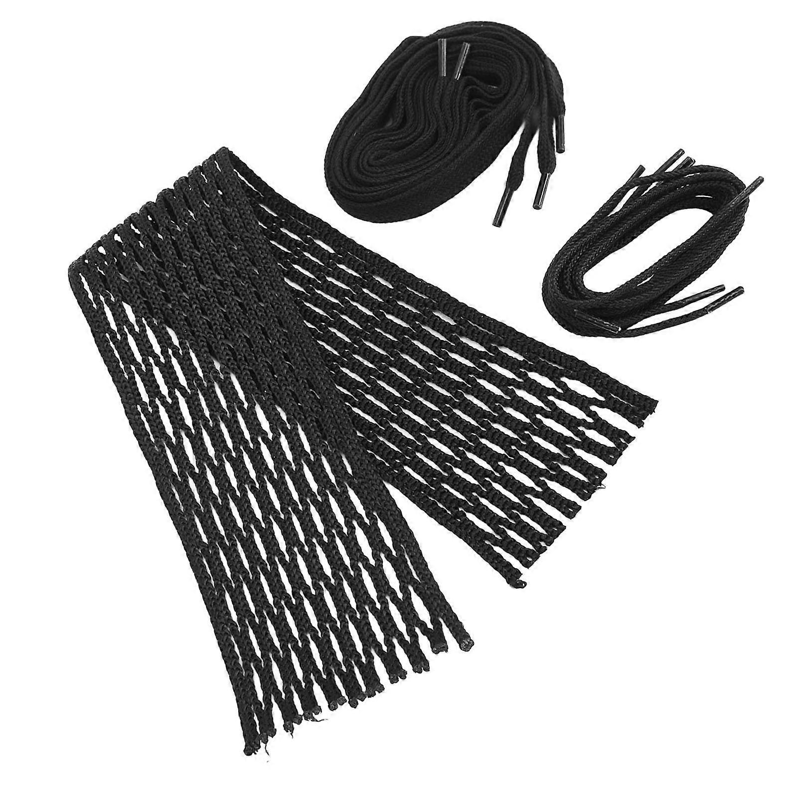 Lacrosse Mesh String Black Nylon Wear Proof Lacrosse Mesh Piece Woven String for Accessory