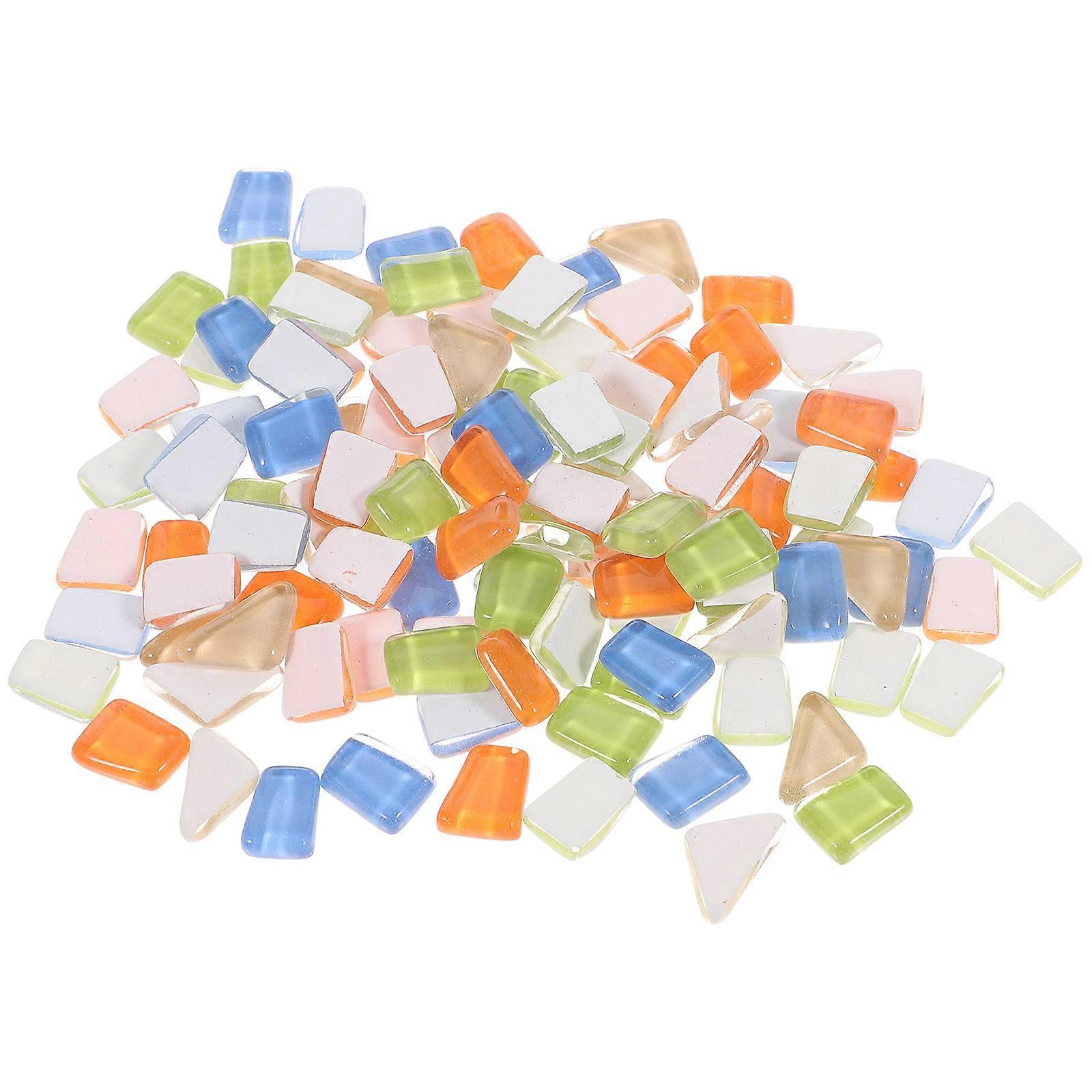 Craft Supplies Stained Glass Sheet Mosaic Art Beginners Home Decoration 2X1.2CM 1Set