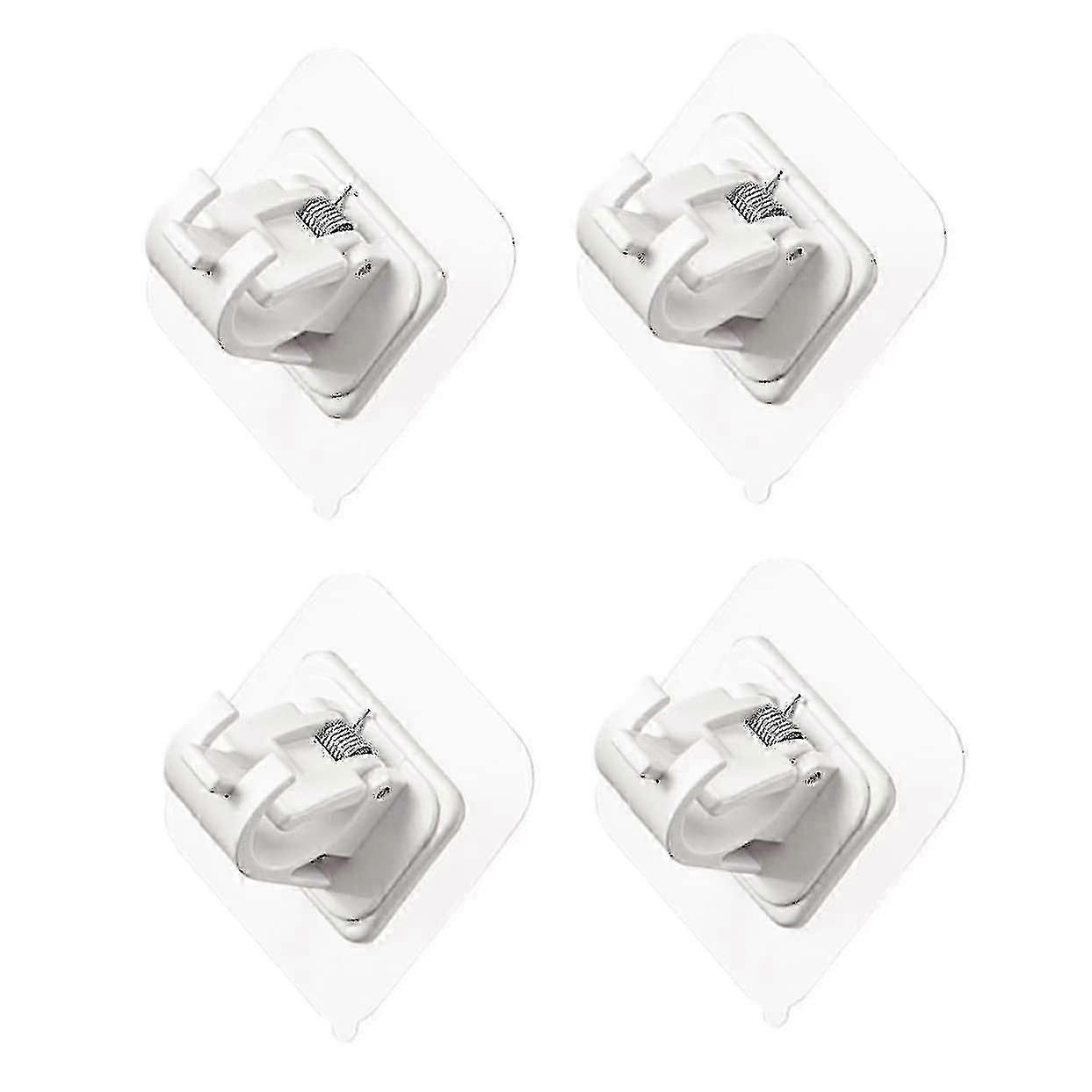 4pcs Hanging Rod Clamp Tension Rod Holder Curtain Hooks Telescopic Curtain Rod