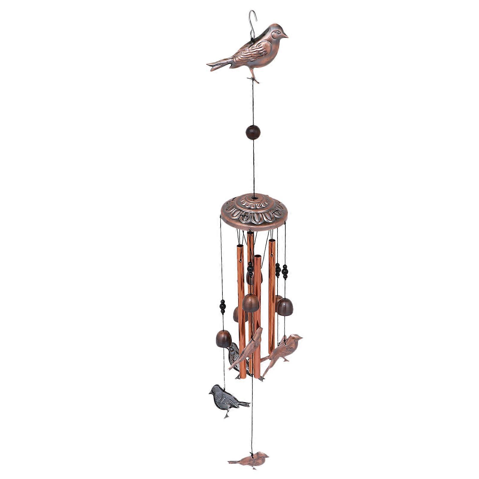 Pigeon Metal Wind Chime Beautiful Hanging Dove Bell for Garden & Outdoor Decor Fine Craftsmanship, Bright Colors, Unique Bird Ornament